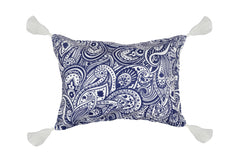 Mediterranean Inflatable Beach Pillow With Tassels , PVC Insert, Water Resistant