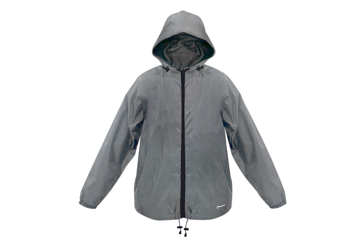 Compact Away Unisex Rain Jacket Large - Grey