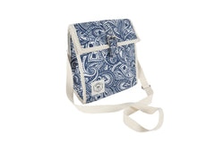 Tahitian Blue Insulated Lunch Bag, Removable Shoulder Strap, Adjustable Closure Strap