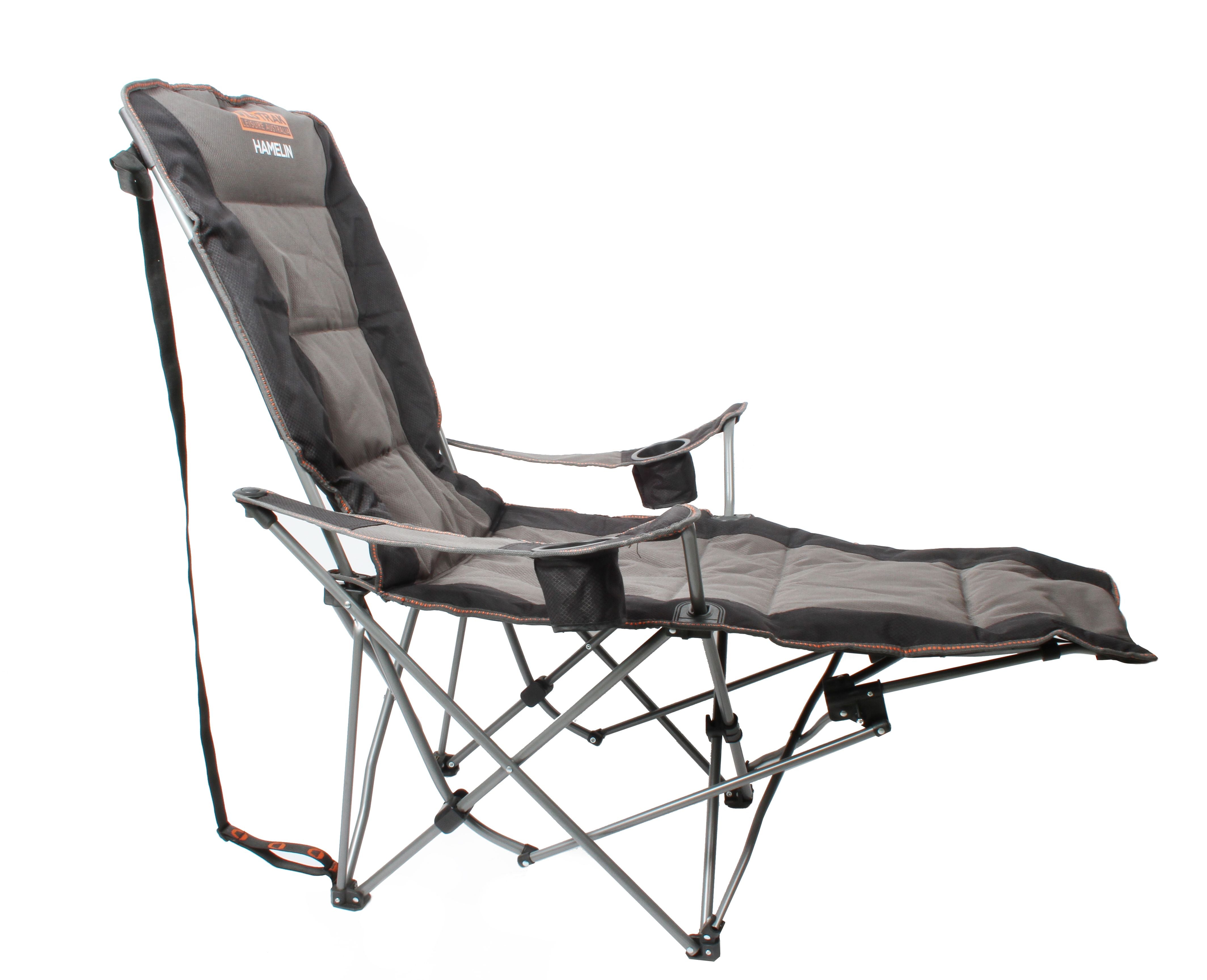 Reclining Camping Folding Chair With Footrest Wildtrak™ Hamelin