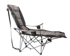 Hamelin Reclining Camp Chair Lounger, 150kg Weight Capacity, Durable Contruction, 100% Ripstop Polyester