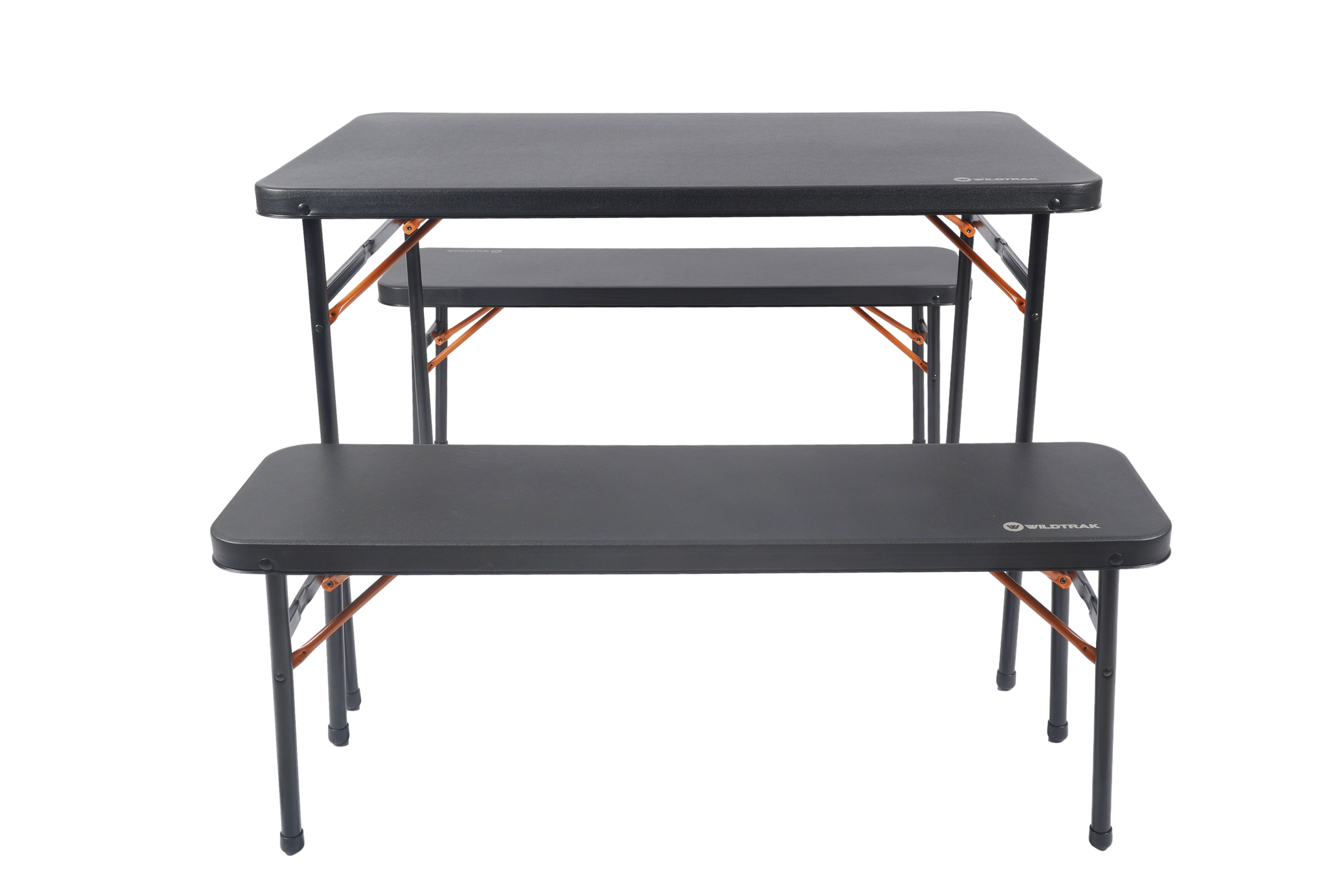 Wildtrak 3pc Picnic Table Bench Set Vacuum Moulded Auto Lock Fol Wildtrak Leisure Australia