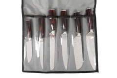 6pc 400gsm Ripstop Canvas Knife Wrap