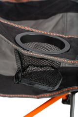 Karridale Foldable Camp Chair, High-Tensile Steel Frame, Drink Holder, Weight Rated 135kg, Carry Bag with Shoulder Strap