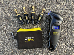 Premium Tyre Deflators & Digital Gauge Combo - 6pc Set
