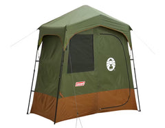 Instant Up Double Shower Ensuite Tent, Vented, Heavy Duty Floor, Storage Pockets, Silver Lined, Shower Hose Access Port