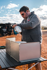 4 Sided Campfire/Stove Windshield 148x28cm