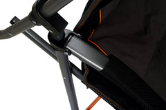 Cheynes XL Deluxe Solid Arm Camp Chair with Cushioned High Back, Wine Glass Holders, Drink Holder, Media Pocket, Self-Levelling Feet for Camping & Events, Weight Rated 200kg, Zipped Storage Pocket for Carry Bag with Shoulder Strap