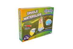 Single Waterslide, Sprays Water, Connects to hose, Catcher 4.9mx71cm