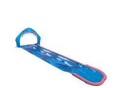 Shark Slip and Slide Water Game 4m, Sprays Water, Connects to Hose Ages 5-14yrs