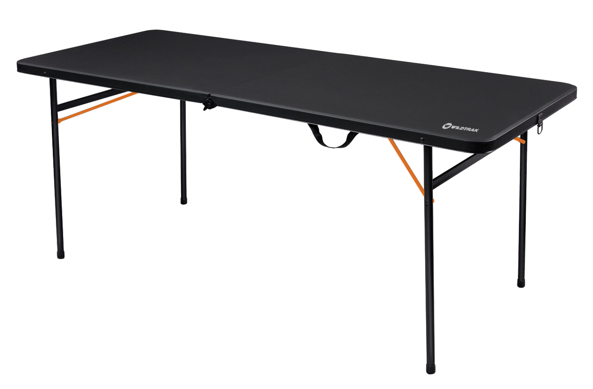 6ft Bi-Fold Camp Table, Heavy Duty, Waterproof, Carry Handle 182x76x73cm