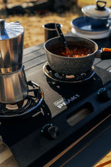 Non Stick Induction Safe Saucepan with Detachable Handle and Lid 18cm