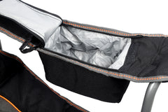 Yardie Deluxe Foldable Arm Chair with Shoulder Strap, Built-in Cooler Storage, Drink Holder, Wine Glass Holder