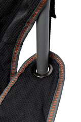 Yardie Deluxe Foldable Arm Chair with Shoulder Strap, Built-in Cooler Storage, Drink Holder, Wine Glass Holder