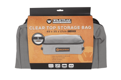 Large Canvas Clear Top Storage Bag with Handles 35x25x13cm Heavy-Duty 400gsm Ripstop Canvas for 4WD & Camping