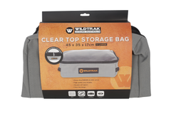 Large Canvas Clear Top Storage Bag with Handles 35x25x13cm Heavy-Duty 400gsm Ripstop Canvas for 4WD & Camping