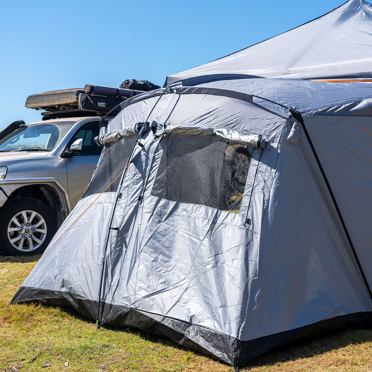 Camping gazebo setup - Wildtrak Leisure Australia