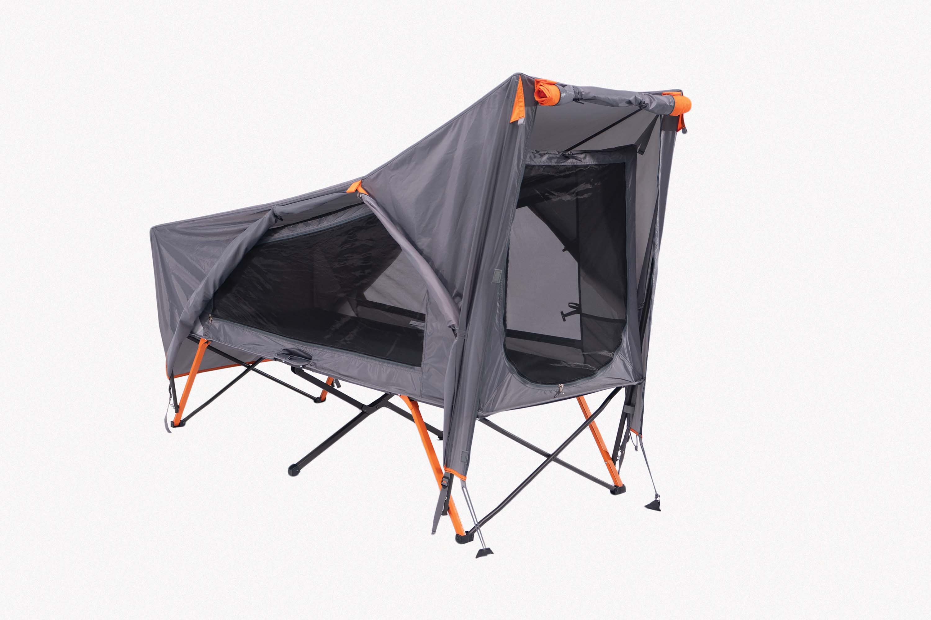 Compact Wildtrak Leisure Australia Stretcher Tent assembled for a quick camp setup.