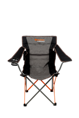 Karridale Foldable Camp Chair, High-Tensile Steel Frame, Drink Holder, Weight Rated 135kg, Carry Bag with Shoulder Strap