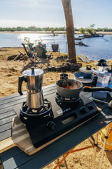 PEAK1™ 2-Burner Camping Stove, Portable, Even Cooking, Wind Protection, 20000 BTUs, Durable