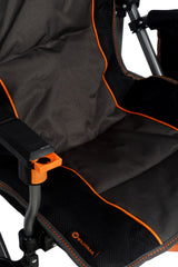 Cheynes Deluxe Solid Arm Camp Chair | High Back, Cushioned Seat | Wine Glass Holders, Media Pocket & 200kg Weight Rating
