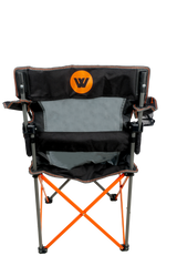 Karridale Foldable Camp Chair, High-Tensile Steel Frame, Drink Holder, Weight Rated 135kg, Carry Bag with Shoulder Strap