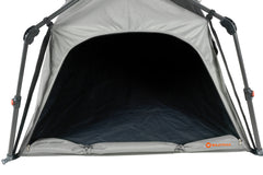 Portable Wildtrak dog tent offering shade and comfort for dogs during outdoor camping.