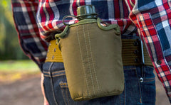 1 Quart Water Canteen with Cover - Military Green
