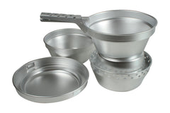 Aluminium Cook Set with Alcohol Burner 8 Piece Set