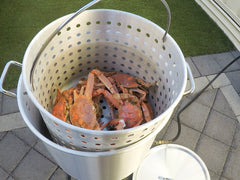 Aluminium Crab Cooker Stock Pot 40L with Basket, Handles, Lid and Strainer