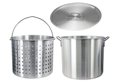 Aluminium Crab Cooker Stock Pot 40L with Basket, Handles, Lid and Strainer