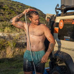 12V Portable Camp Shower, 2m Hose, Adjustable Flow