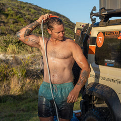 12V Portable Camp Shower, 2m Hose, Adjustable Flow