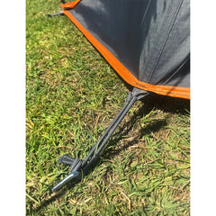 Queen Easy Up Stretcher Tent, Powder Coated Steel Frame, Ultra-fine Mesh, 2 Large Vestibules, Internal pockets, Mesh Storage Shelf, Ripsop Waterproof Fly, Heavy Duty Carry Bag with Handles (200x144x150cm)