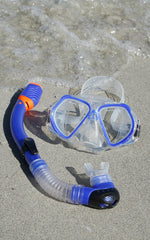 Ningaloo Kids Silicon Mask and Snorkel Set - Blue or Yellow