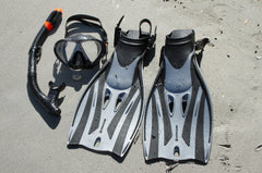 Rotto Adult Mask, Fin and Snorkel Set - Grey