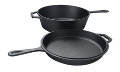3.2 Quart Pre-Seasoned Cast Iron 2in1 COMBO Cooker 26.5x4cm