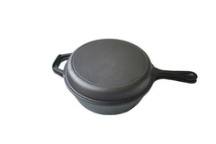 3.2 Quart Pre-Seasoned Cast Iron 2in1 COMBO Cooker 26.5x4cm