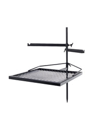 Heavy Duty Adjustable Cooking Grill Combo with Carry Bag 70x60x40cm