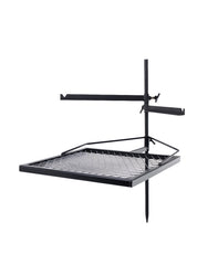 Heavy Duty Adjustable Cooking Grill Combo with Carry Bag 70x60x40cm