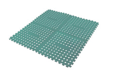 4pk Interlocking Foam Floor Mats, Non Skid, Lightweight - Green 60x60cm