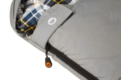 Frankland Jumbo Hooded Sleeping Bag, -2 to -7°C, Flannel Inner, Cotton Canvas Outer Shell, Auto Lock Zips, Sewn-through Contruction, Sewn-in Storage Pocket, Storage Bag, Hanging Loops, 90x230cm