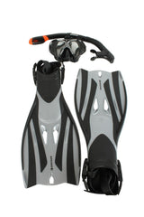 Rotto Adult Mask, Fin and Snorkel Set - Grey