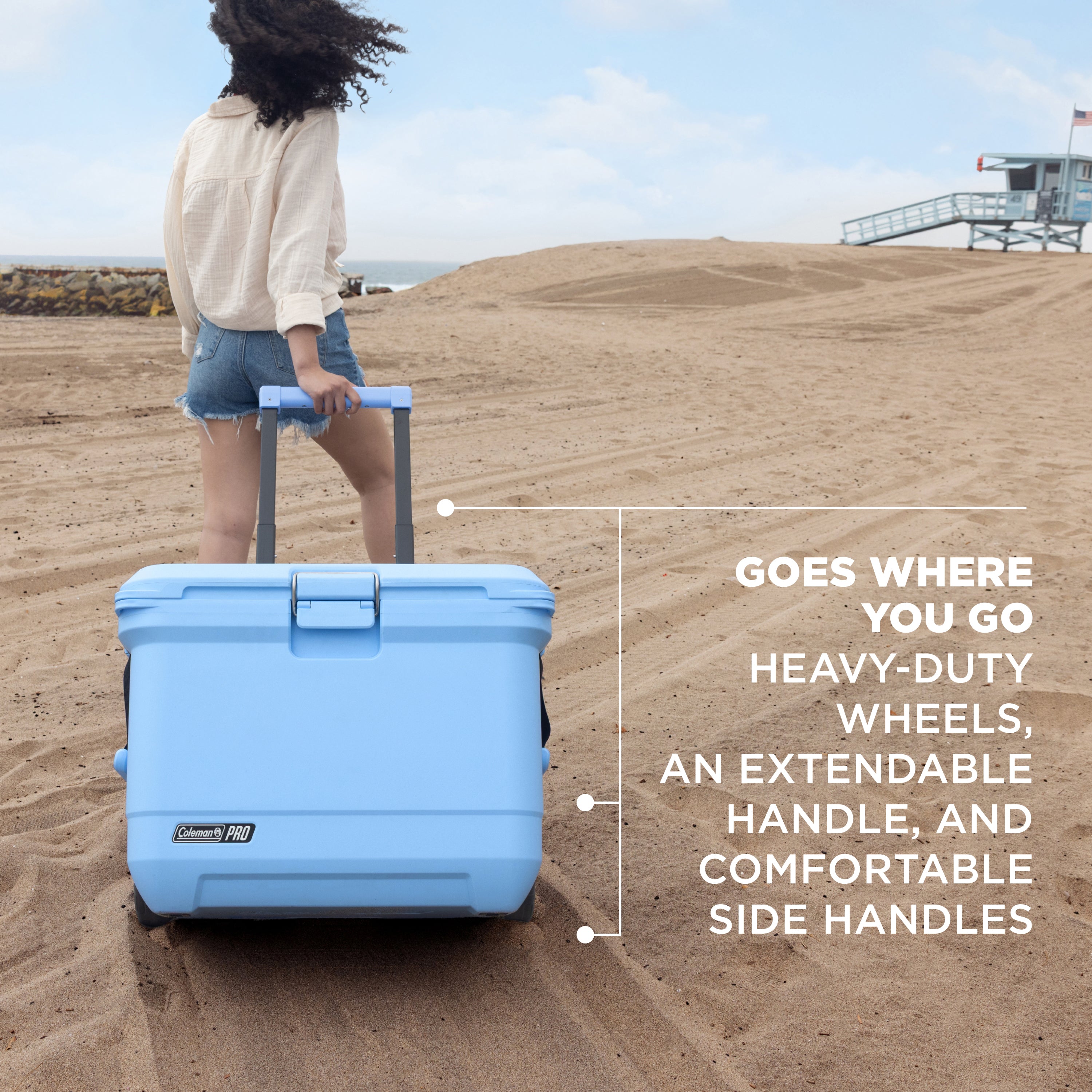 Cooler Pro 52L Wheeled - Blue Sky