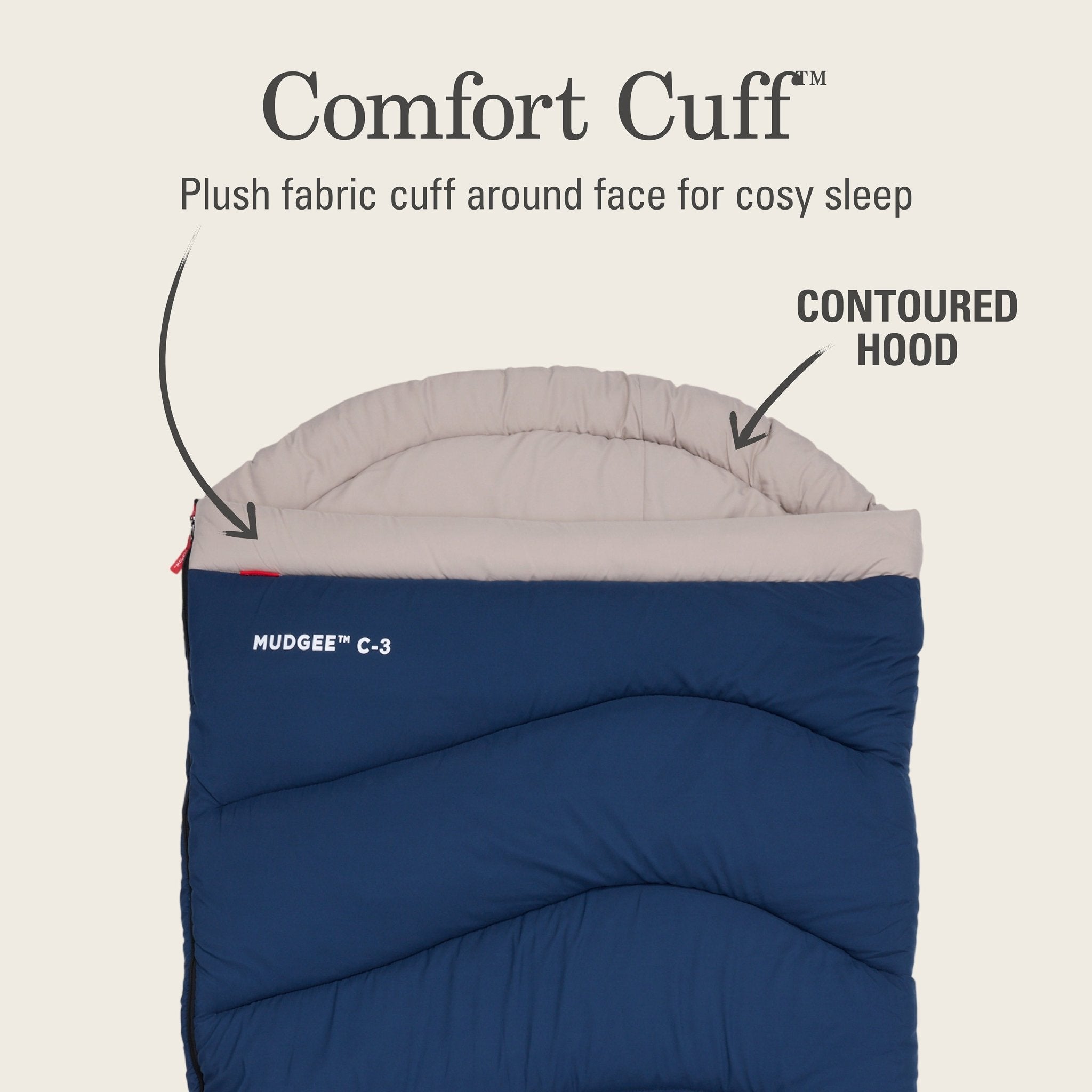 Coleman Mudgee C-3 Tall Warm Hooded Sleeping Bag, -3°C Rated