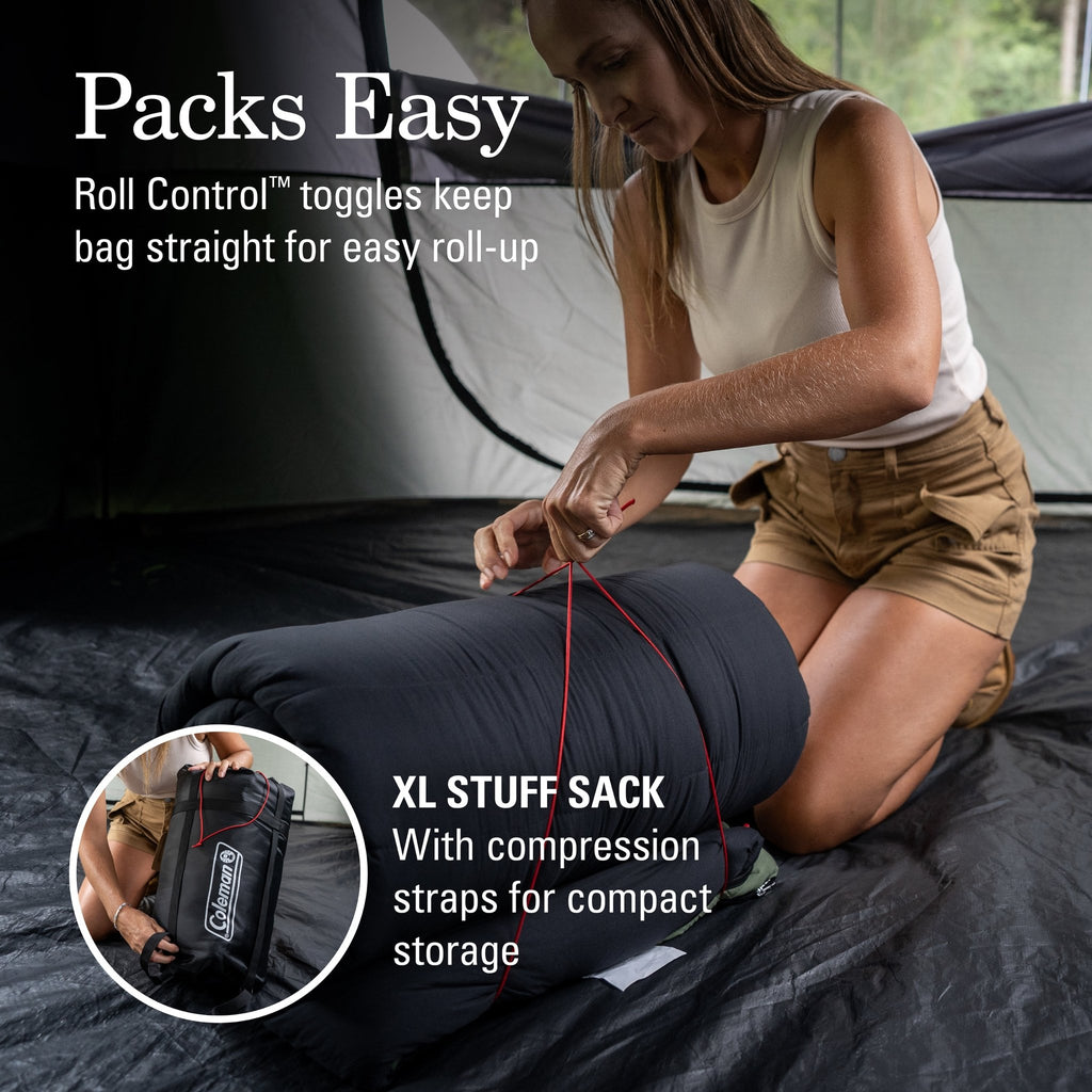Coleman Mudgee Tall Lightweight Hooded Sleeping Bag, +5°C Rated