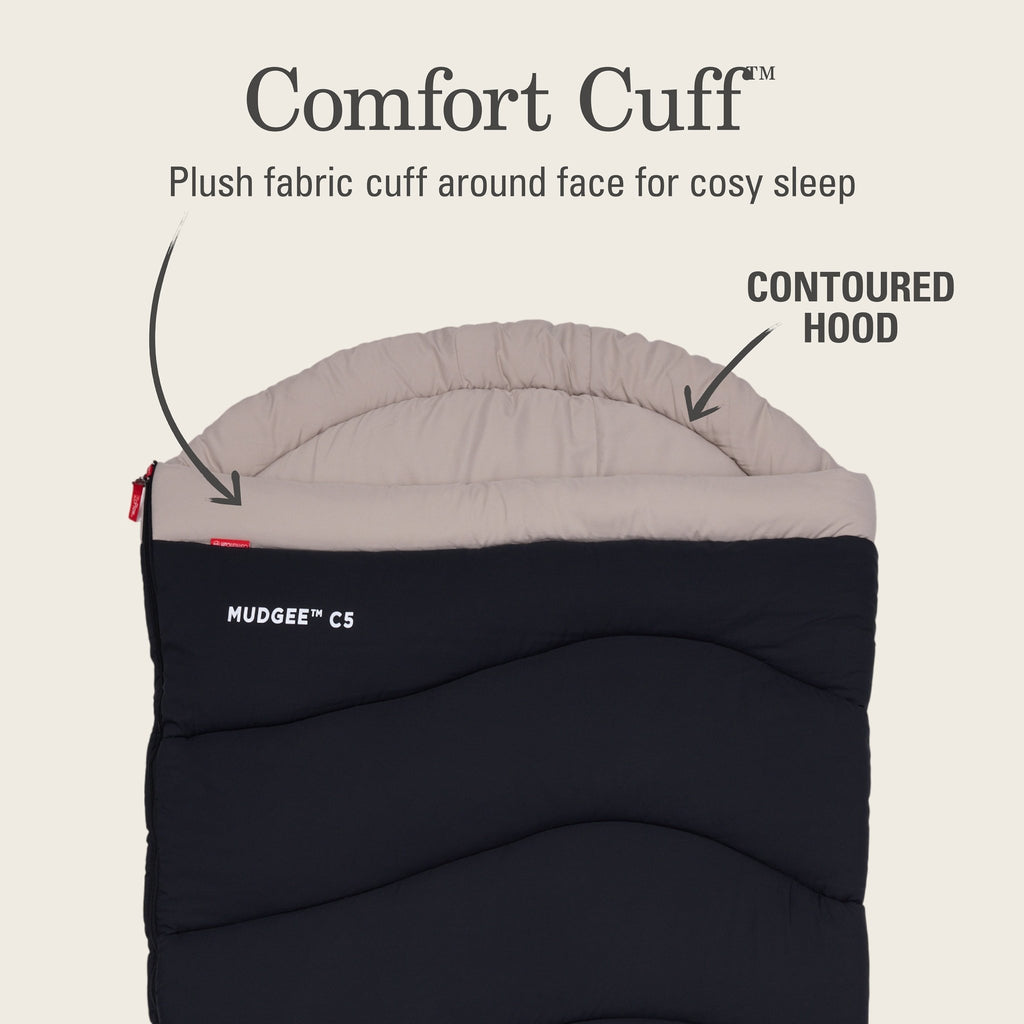 Coleman Mudgee Tall Lightweight Hooded Sleeping Bag, +5°C Rated