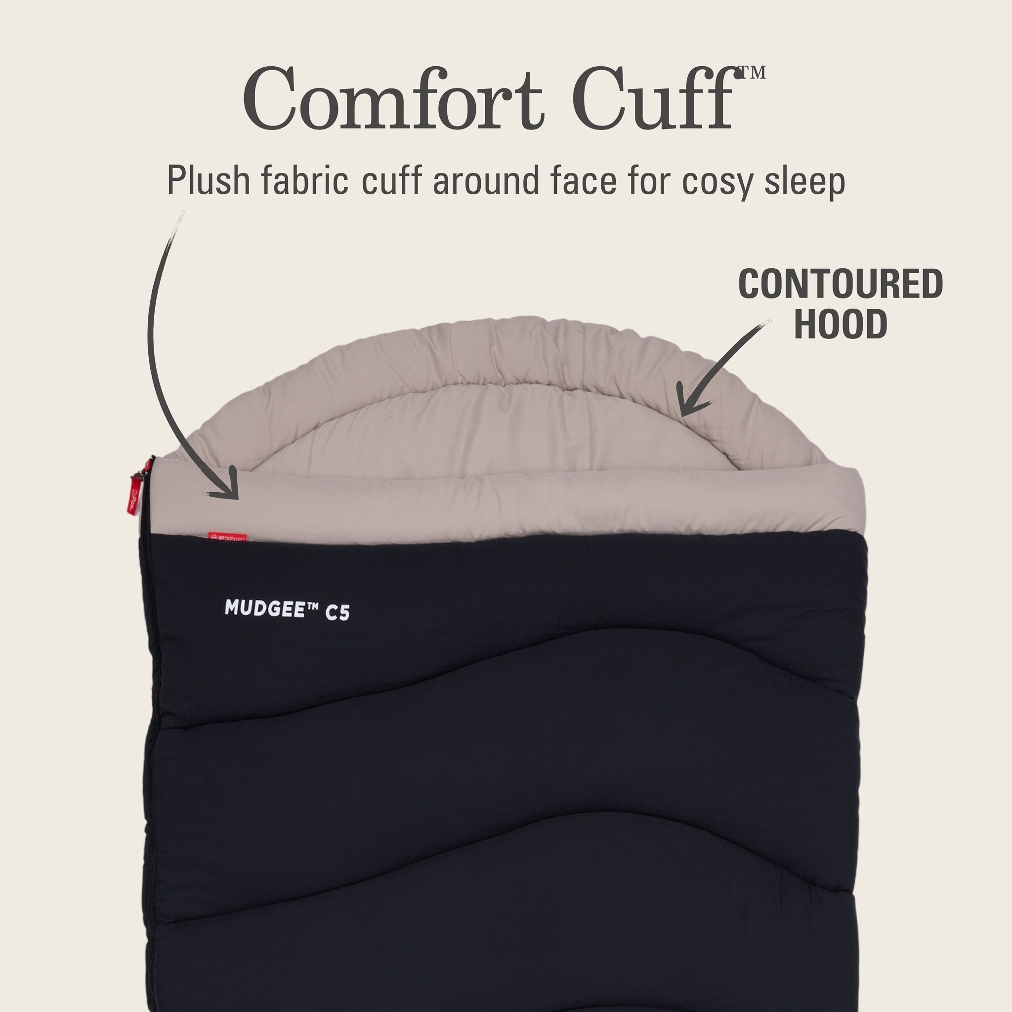 Coleman Mudgee Tall Lightweight Hooded Sleeping Bag, +5°C Rated
