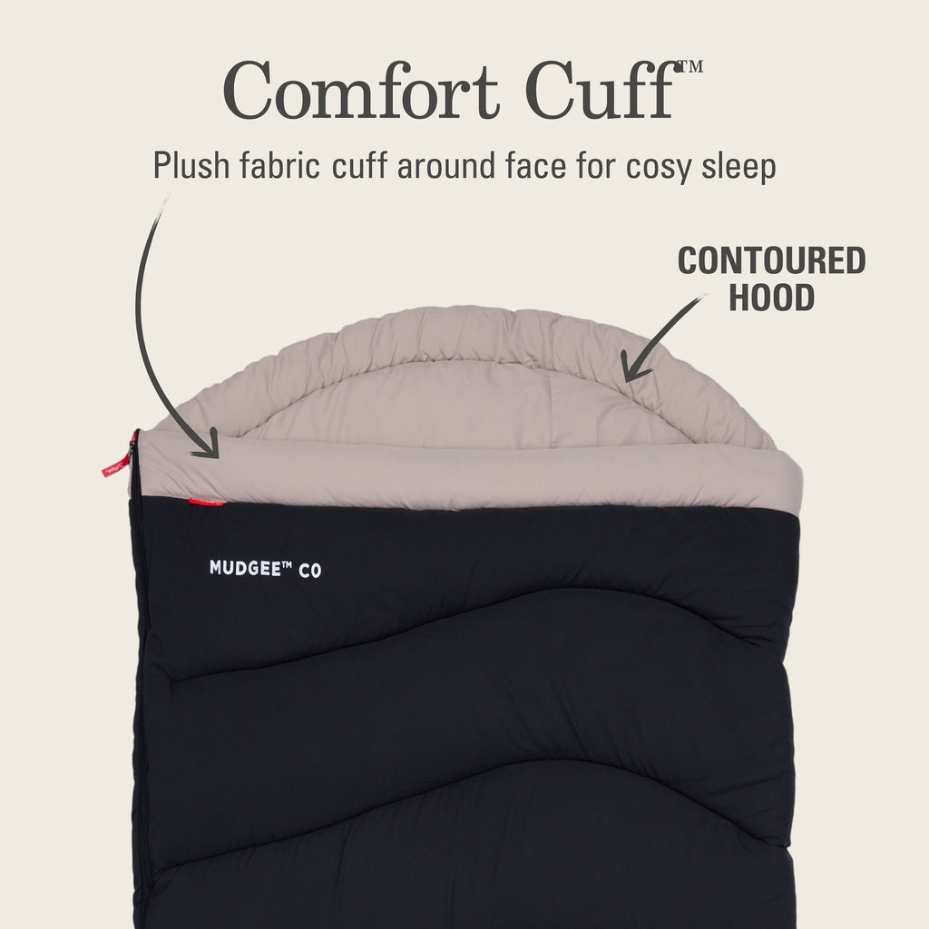 Coleman Mudgee C-0 Tall Warm Hooded Sleeping Bag, 0°C Rated