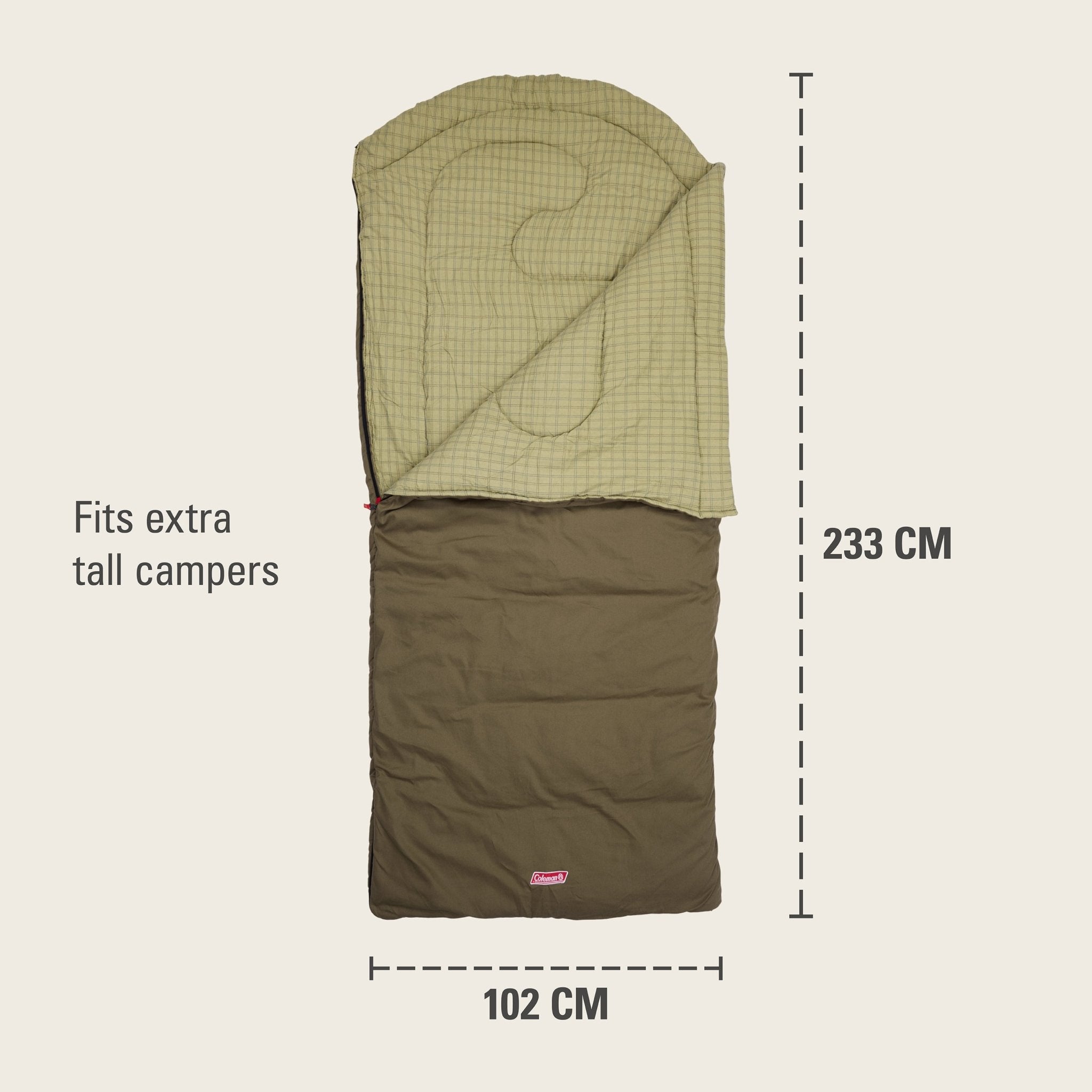 Coleman Big Game C-6 Extra-Large Hooded Sleeping Bag, -6°C Rated